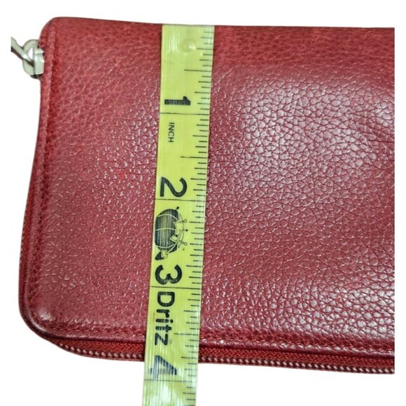 LONGCHAMP Leather Zip Wallet ID Card Holder Organizer Bifold Purse Compartment - Picture 12 of 15